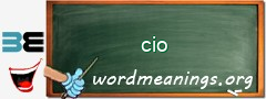 WordMeaning blackboard for cio